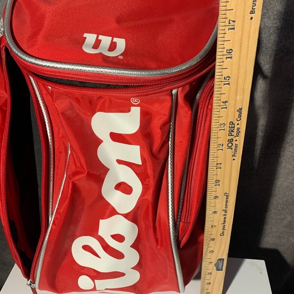 Wilson K Factor Pro Tour Racquet Backpack Red Black Tennis Bag RARE - Picture 8 of 9